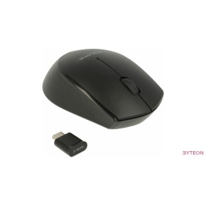 DeLock Optical 3-button mini mouse USB Type-C 2.4 GHz wireless Black