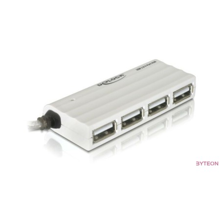 DeLock USB 2.0 HUB 4 port [ külső 4-portos, 480 Mbps, fehér ]