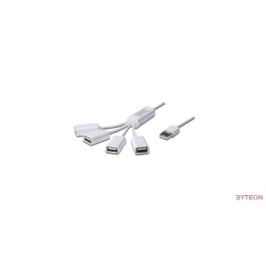 Digitus DA-70216 Slim Spider USB Hub 4-port White