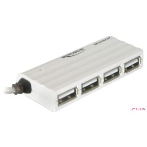 DeLock USB 2.0 HUB 4 port [ külső 4-portos, 480 Mbps, fehér ]