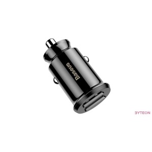 Baseus  Grain Car Charger Mini Universal Smart Car Charger Black