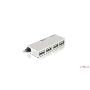 DeLock USB 2.0 HUB 4 port [ külső 4-portos, 480 Mbps, fehér ]