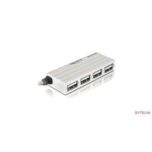 DeLock USB 2.0 HUB 4 port [ külső 4-portos, 480 Mbps, fehér ]