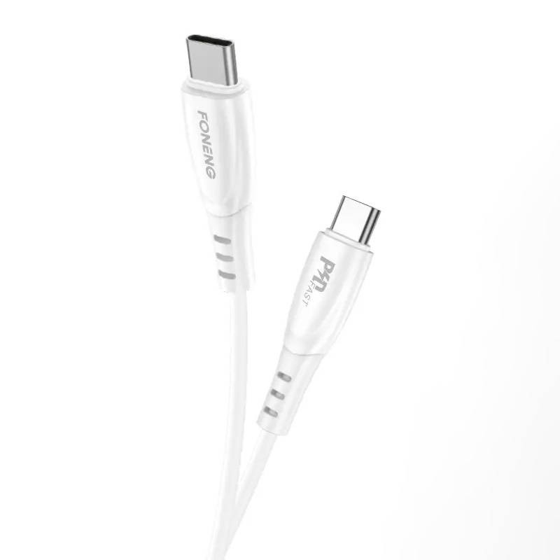 USB-C to USB-C cable Foneng X73, 60W, 1m (white)