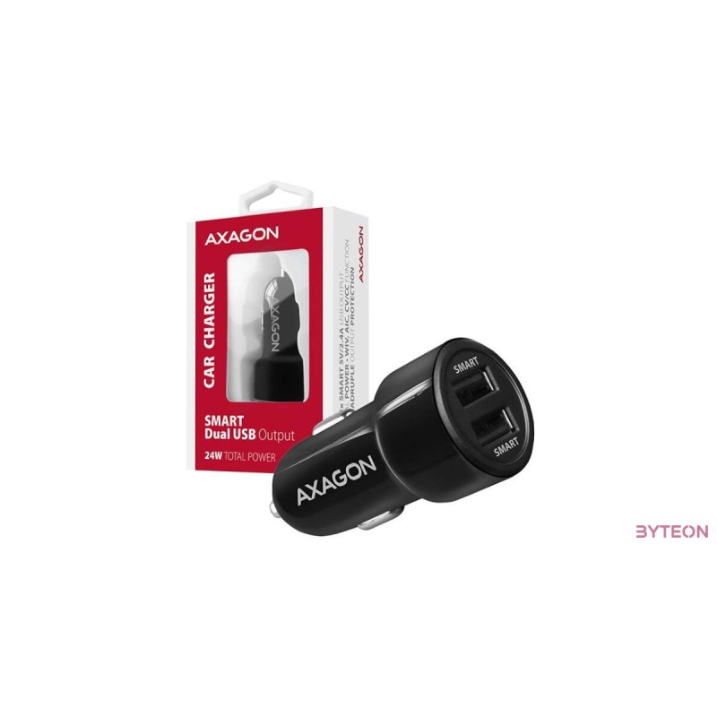 AXAGON PWC-5V5 2.4A + 2.4A Car Charger Black