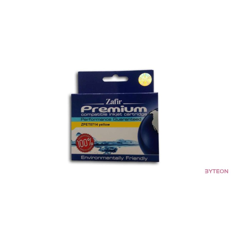 Zafir Epson T0714 (714) utángyártott Yellow tintapatron