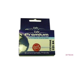 Zafir HP 655XL (CZ109AE) utángyártott Black tintapatron