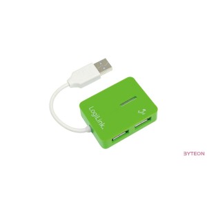 HUB Logilink 4-port, Smile - Zöld [USB2.0]