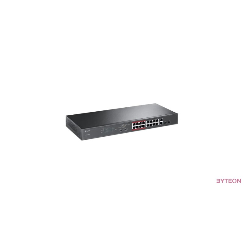 TP-Link TL-SL1218MP 16-Port 10/100Mbps + 2-Port Gigabit Unmanaged PoE Switch