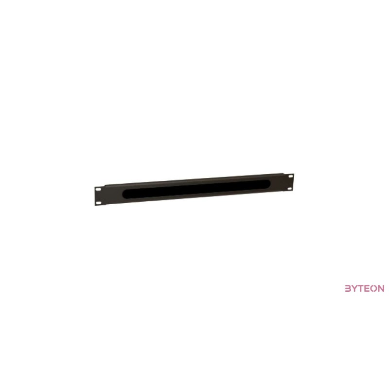 WP 1U brush type cable, Black  RAL 9005