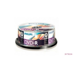 Philips DVD-R 4,7Gb 16x Hengeres 25db/csomag (5-ös címke)