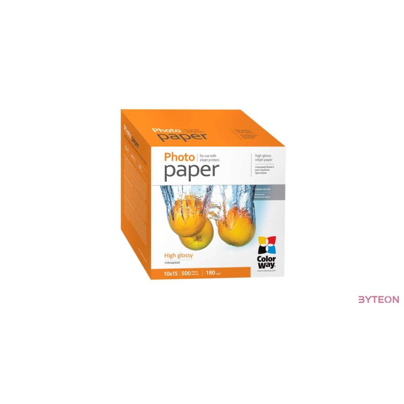 ColorWay Fotópapír fényes 180g, 10x15, 500 lap