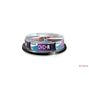 Philips DVD-R 4,7Gb 16x Hengeres 10db/csomag (10-es címke)