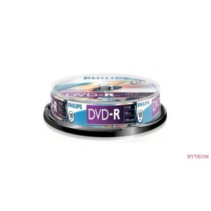 Philips DVD-R 4,7Gb 16x Hengeres 10db/csomag (10-es címke)