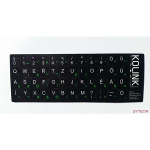 Kolink Billentyűzet matrica HU Black/White