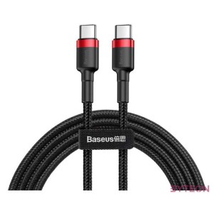 Baseus  Cafule USB Type-C - USB Type-C QC3.0 cable 1m Black/Red