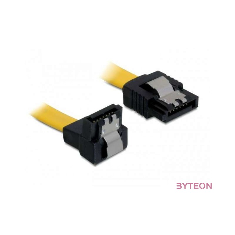 DeLock SATA 6 Gb,s le ,egyenes kábel, fém, 50 cm