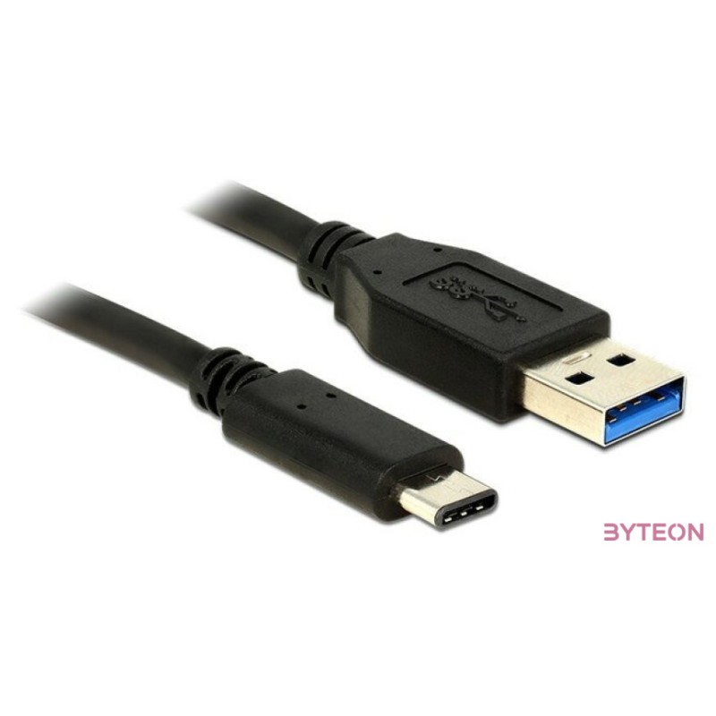 DeLock USB 10 Gbps (USB 3.1, Gen 2), A típusú csatlakozódugó  USB Type-C 0,5m Black