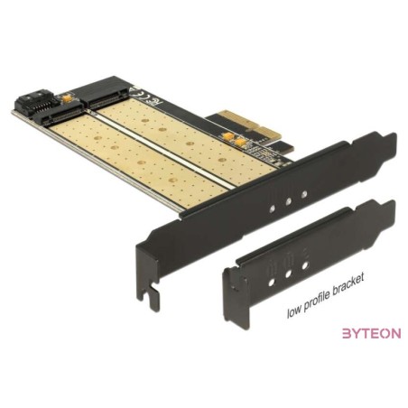 DeLock PCI Express x4 Card  1x internal M.2 Key B + 1x internal NVMe M.2 Key M Low Profile Form Factor