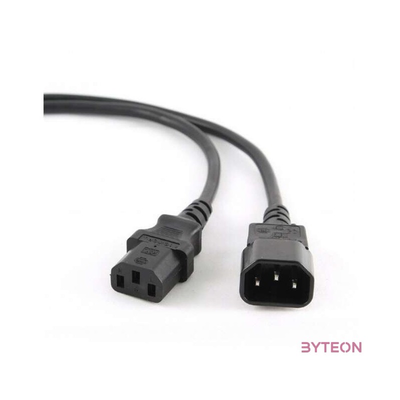 Gembird PC-189-VDE Power cord (C13 to C14) VDE approved 3m Black