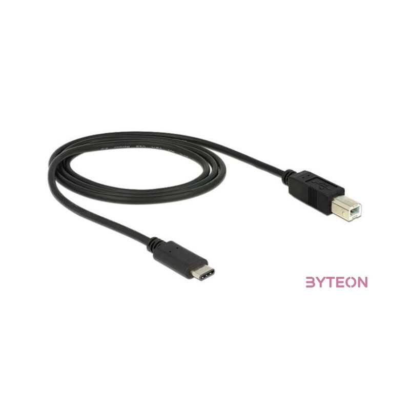 DeLock USB Type-C 2.0 - USB2.0 B Black 1m