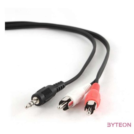 Gembird 3,5 jack,2RCA audio kábel 2,5m Black