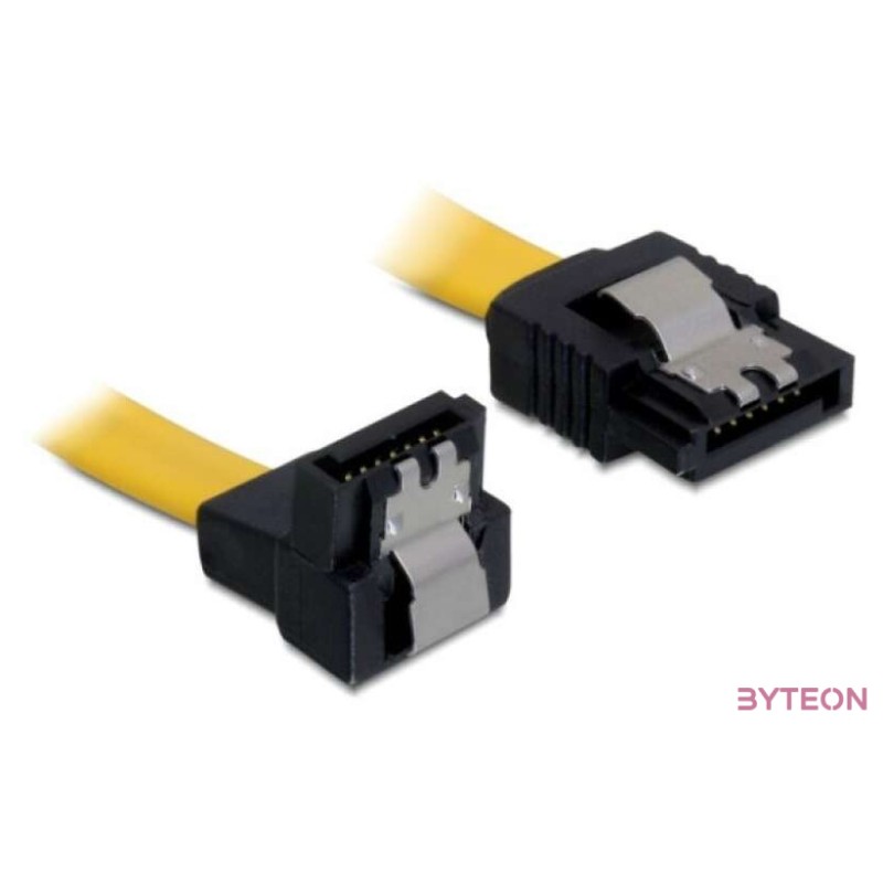 DeLock SATA 6 Gb,s le ,egyenes kábel, fém, 30 cm