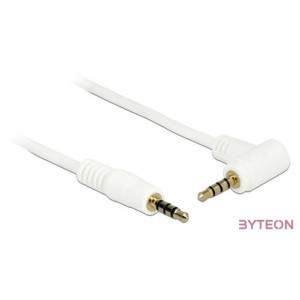DeLock Cable Stereo Jack 3.5 mm 4 pin male  male angled 0,5m white