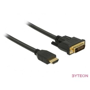 DeLock HDMI to DVI 24+1 cable bidirectional 2m Black