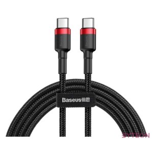 Baseus  Cafule USB Type-C - USB Type-C QC3.0 cable 1m Black/Red