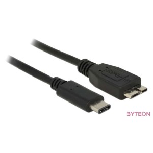 DeLock USB (USB 3.1, Gen 2) USB Type-C dugó  USB Micro-B típusú dugó 0,5m Black