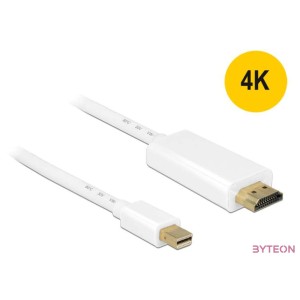 DeLock miniDisplayport 1.2 male to HDMI male 4K 2m White