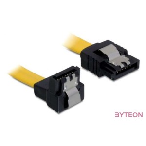 DeLock SATA 6 Gb,s le ,egyenes kábel, fém, 30 cm