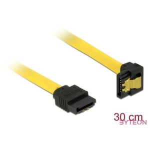 DeLock SATA 6 Gb,s le ,egyenes kábel, fém, 30 cm