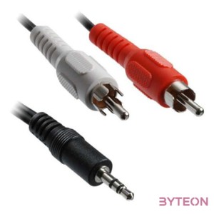 Gembird 3,5 jack,2RCA audio kábel 2,5m Black