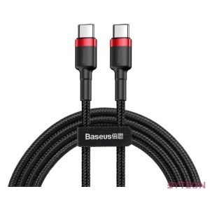 Baseus  Cafule USB Type-C - USB Type-C QC3.0 cable 1m Black/Red