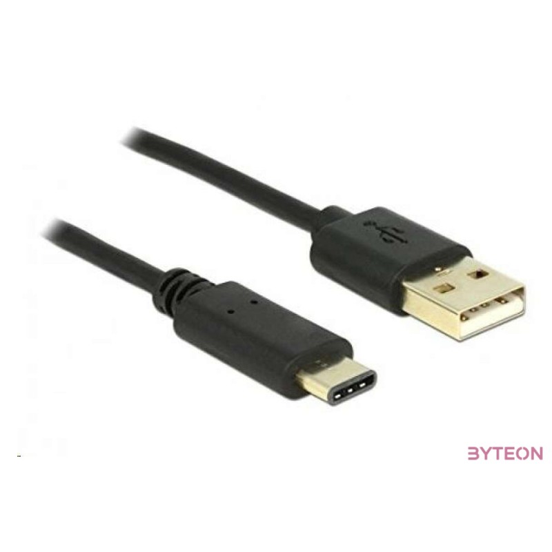 DeLock Cable USB 2.0 Type-A male  USB Type-C 2.0 male 0.5m Black