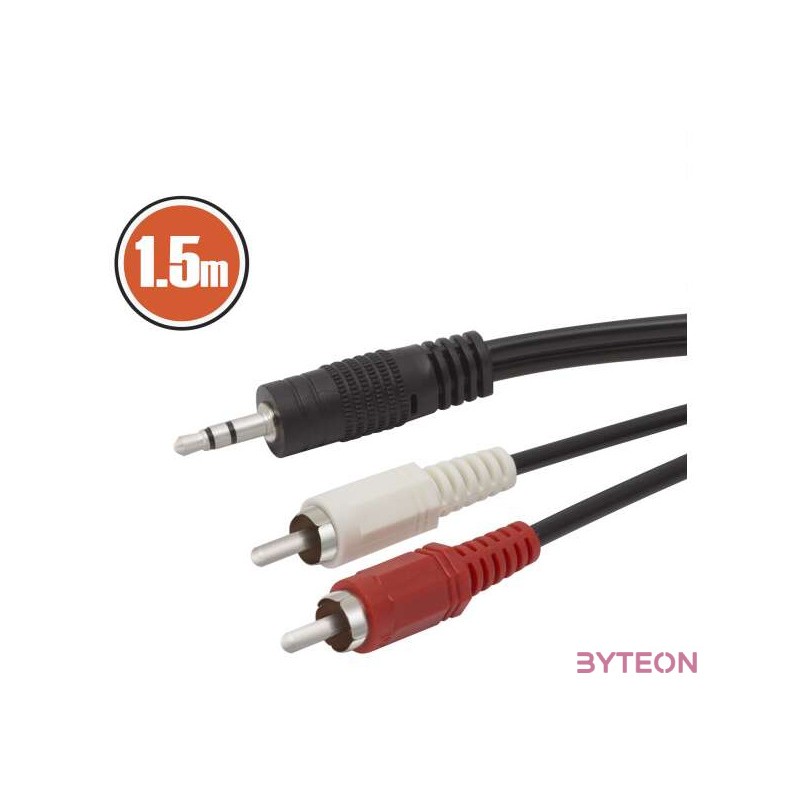 Delight 3,5 jack,2RCA audio kábel 1,5m