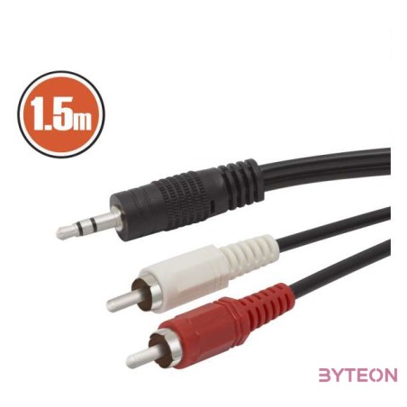 Delight 3,5 jack,2RCA audio kábel 1,5m