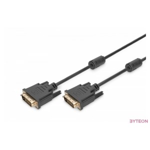 Assmann DVI connection cable DVI(24+1) M,M DVI-D Dual Link 3m Black