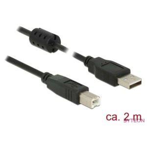 DeLock USB 2.0 Type-A male  USB 2.0 Type-B male cable 2m Black