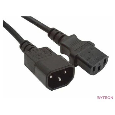 Gembird PC-189-VDE Power cord (C13 to C14) VDE approved 1,8m Black