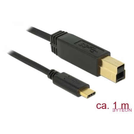 DeLock USB 3.1 Gen 2 (10 Gbps) cable Type-C to Type-B 1m