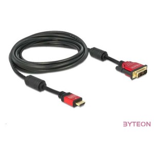 DeLock HDMI male to DVI-D (Single Link) male kábel 5m Black