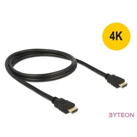 DeLock High Speed HDMI-kábel típusú Ethernet – HDMI A dugós  HDMI A dugós 4K 1m