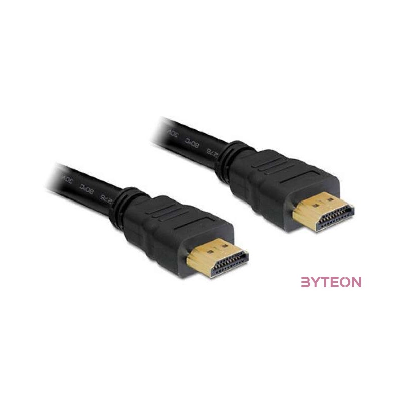 DeLock High Speed HDMI-kábel típusú Ethernet – HDMI A dugós  HDMI A dugós 10m Black