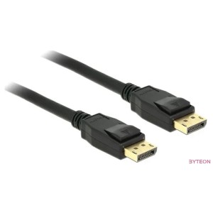 DeLock Displayport 1.2 male,male 4K összekötő kábel 1m Black