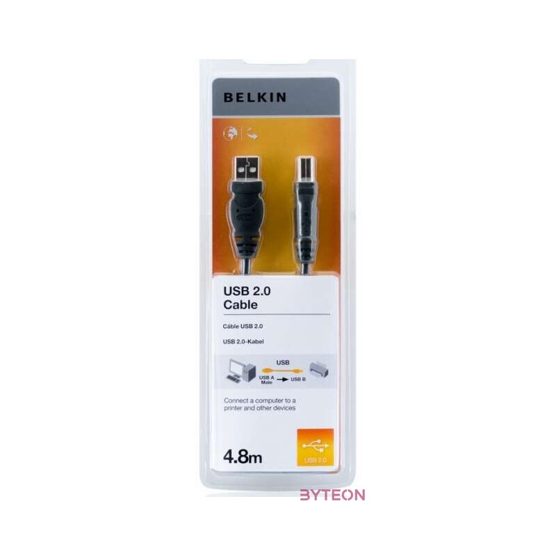 Belkin USB2.0 A - B Premium Printer Cable 4,8m Black