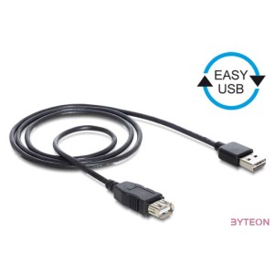 DeLock Extension cable EASY-USB 2.0 Type-A male  USB 2.0 Type-A female Black 1m