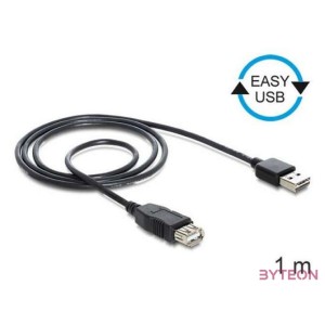 DeLock Extension cable EASY-USB 2.0 Type-A male  USB 2.0 Type-A female Black 1m